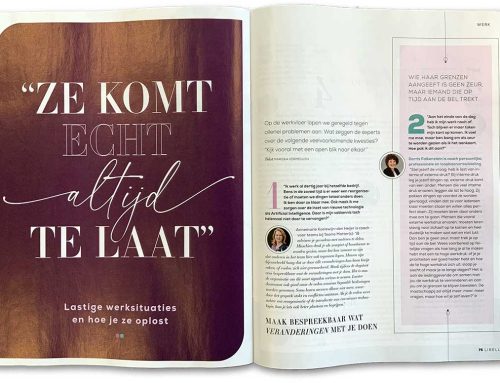 Dorris Falkenstein in de Libelle als werkdrukexpert